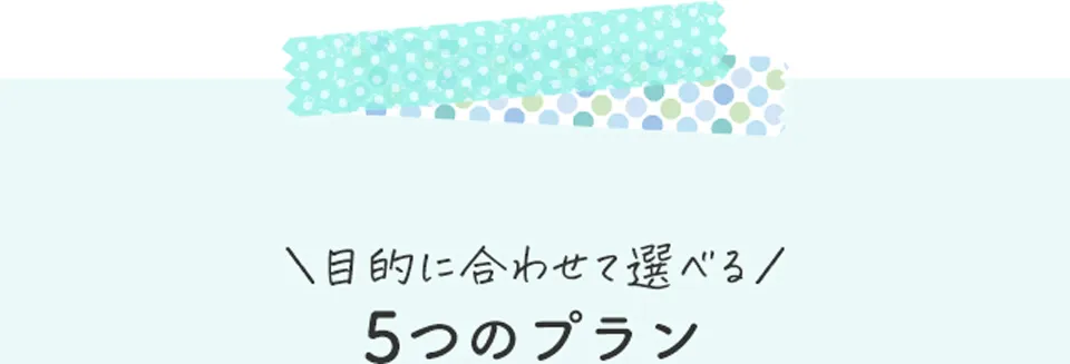 目的に合わせて選べる。5つの振袖プラン