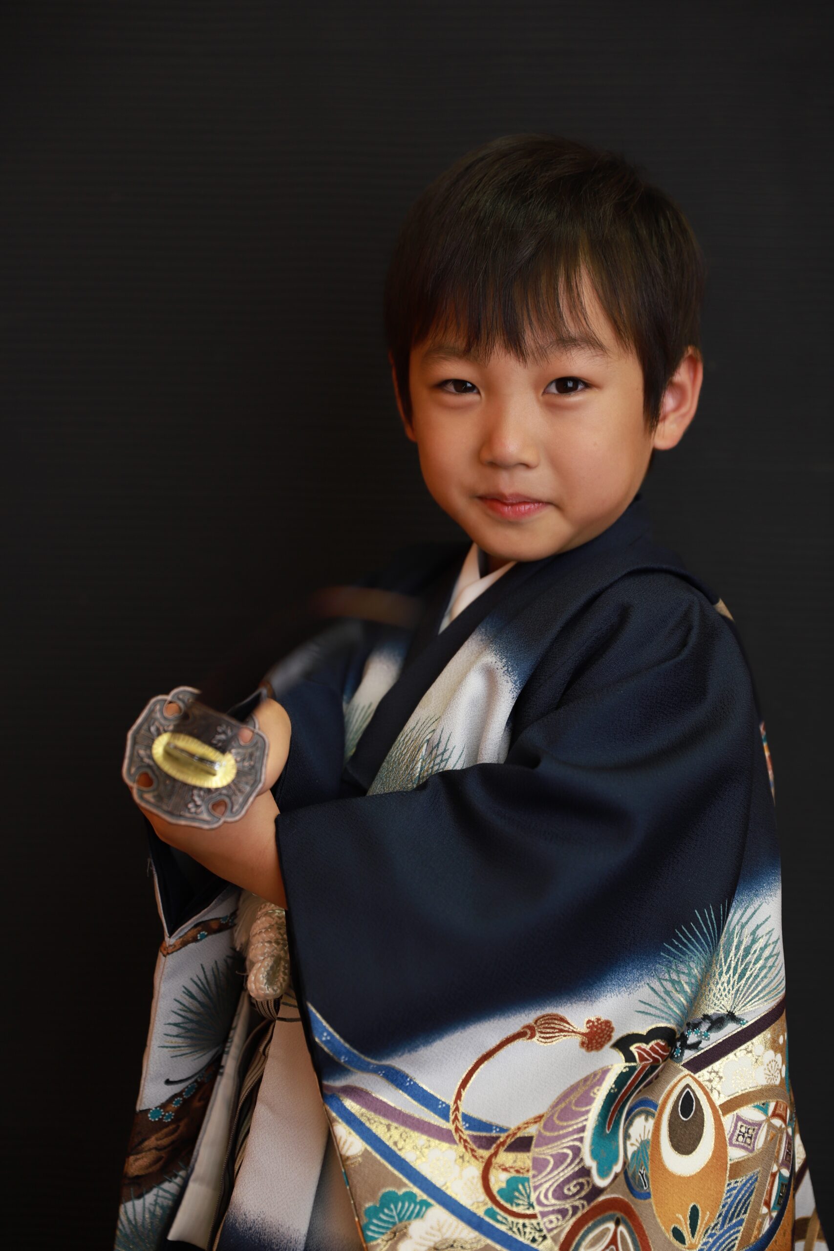男の子に人気の剣で撮影
