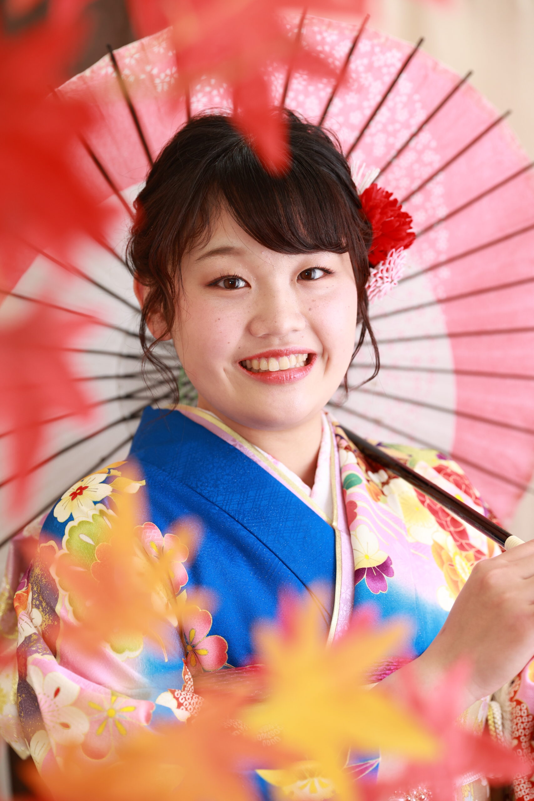 和傘をさした写真は、伝統的な雰囲気♪